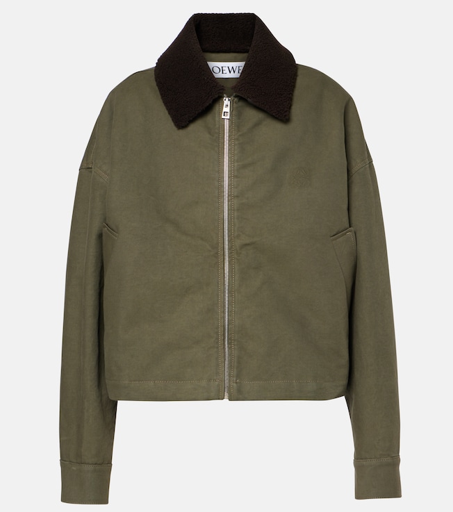 Shearling-trimmed cotton twill blouson | Loewe