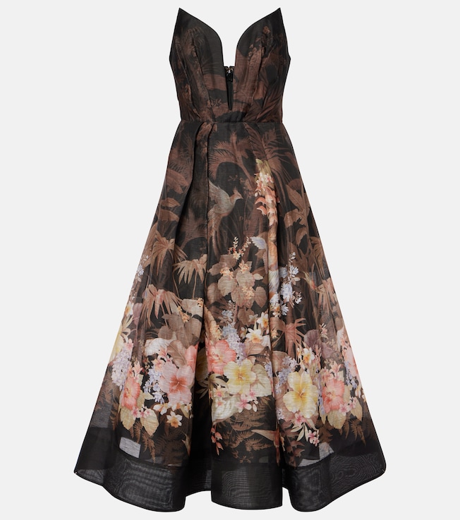 Illuminate Draped linen and cotton midi dress | Zimmermann