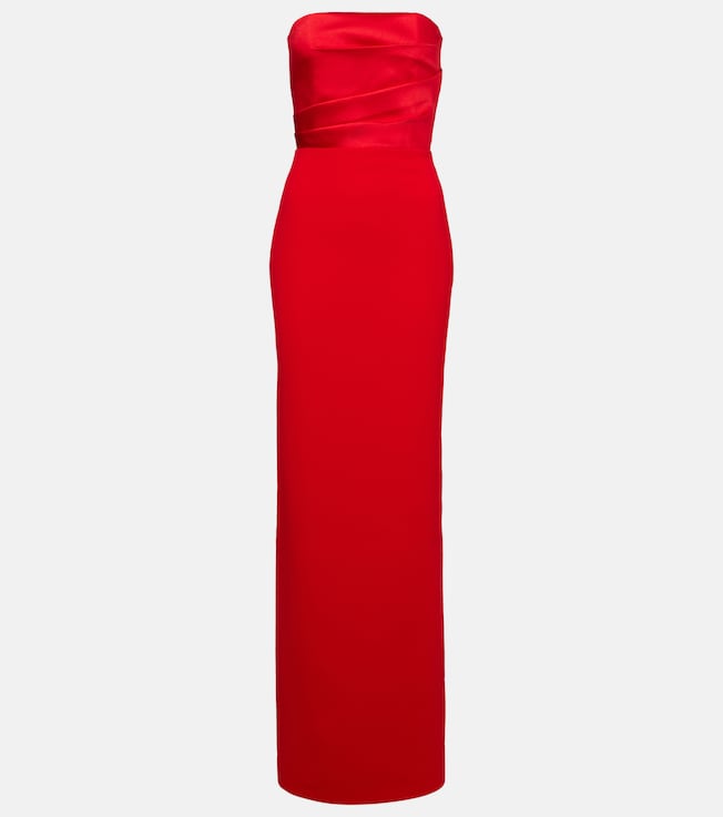 Afra satin-trimmed gown | Solace London