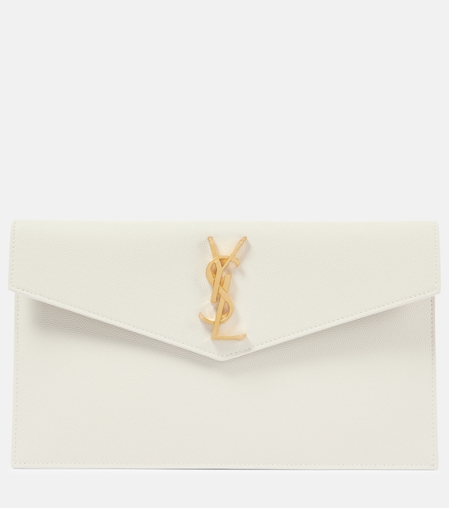 Uptown leather clutch | Saint Laurent