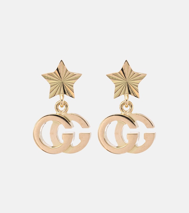 GG Running 18kt yellow gold earrings | Gucci