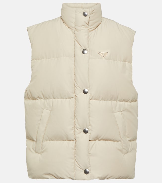 Embellished down vest | Prada