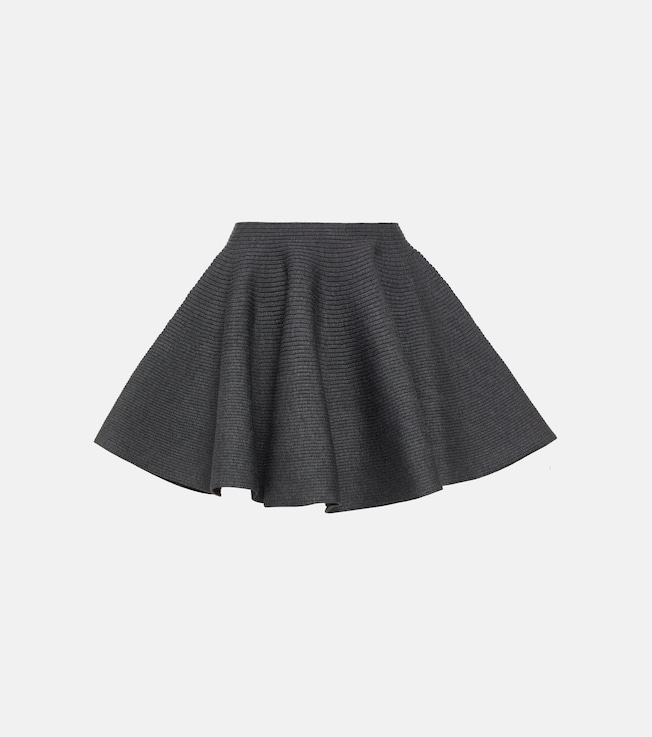 Ribbed-knit wool-blend miniskirt | Alaïa