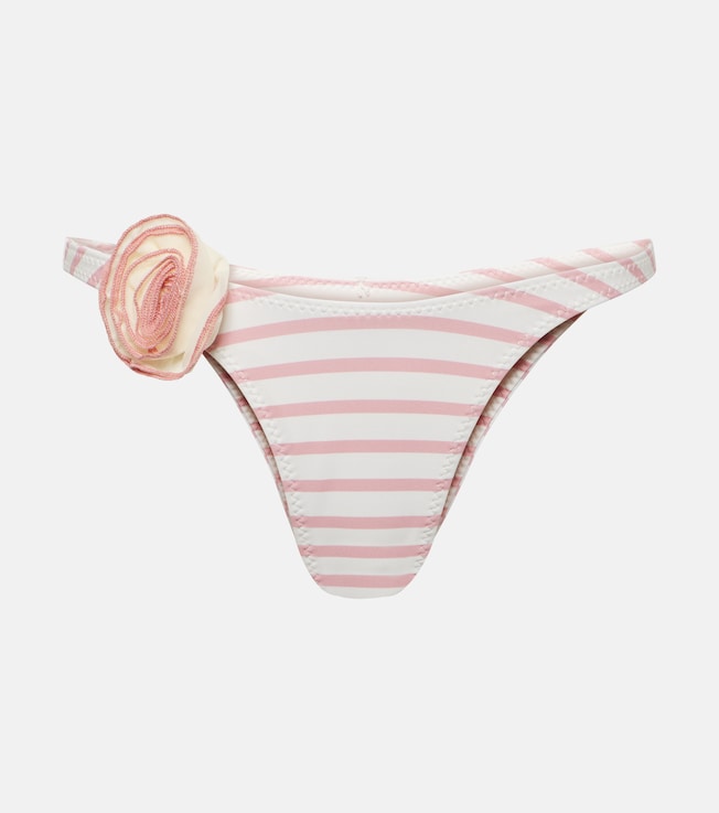 Rose 90s floral-appliqué bikini bottoms | Same