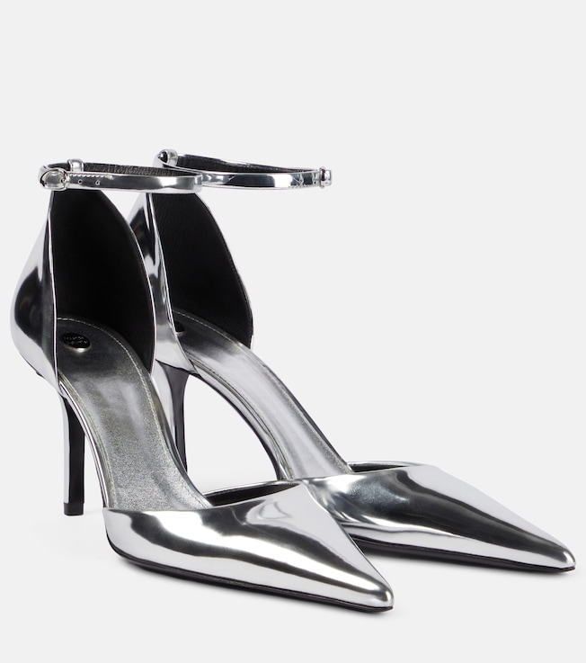 Slash 85 mirrored leather pumps | Proenza Schouler