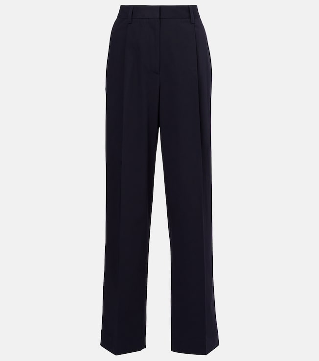 High-rise cotton straight pants | Toteme
