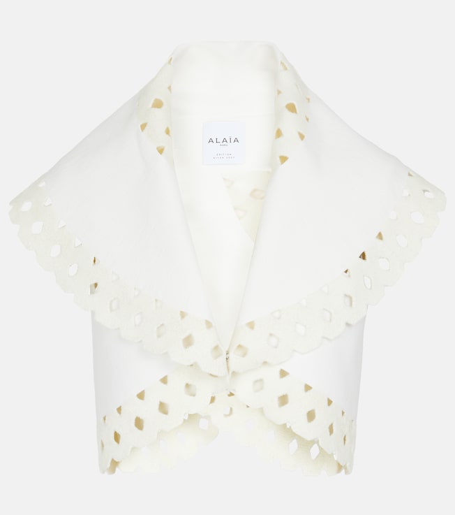 Vienne cutout cropped wool-blend jacket | Alaïa