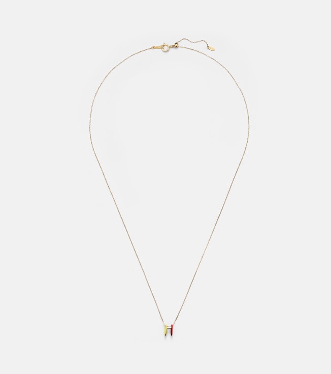 18kt gold necklace with enamel | Persée