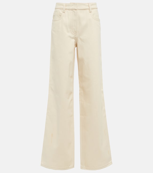 High-rise wide-leg jeans | Prada