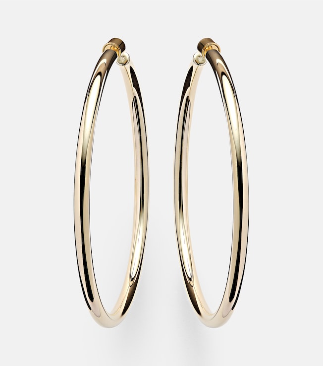 10kt gold-plated hoop earrings | Jennifer Fisher