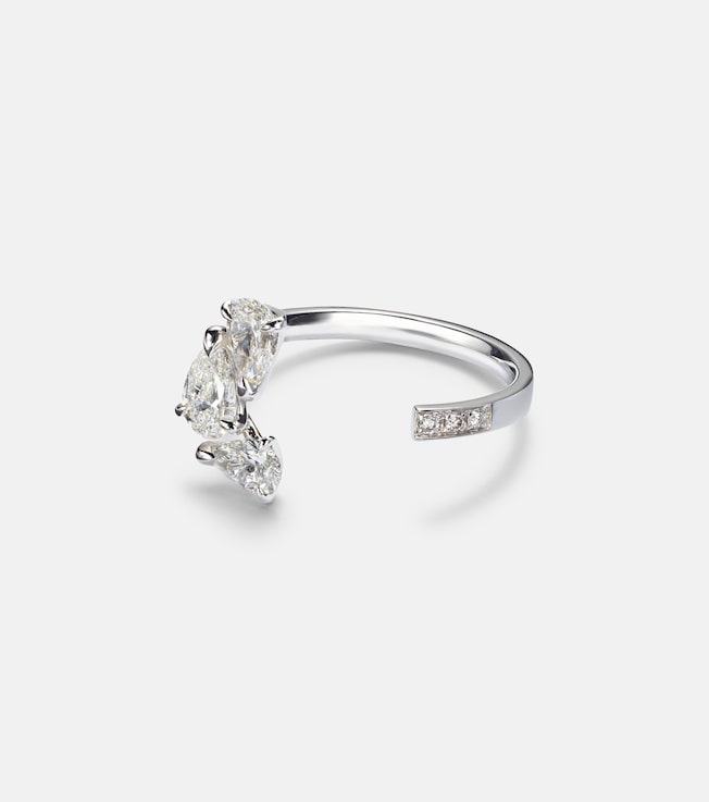 Serti sur Vide 18kt white gold ring with diamonds | Repossi