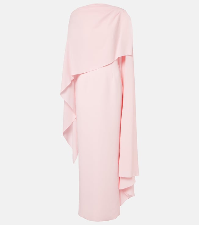 Demetria caped crêpe maxi dress | Roksanda
