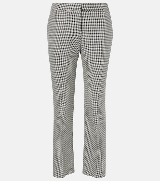 High-rise wool straight pants | McQueen