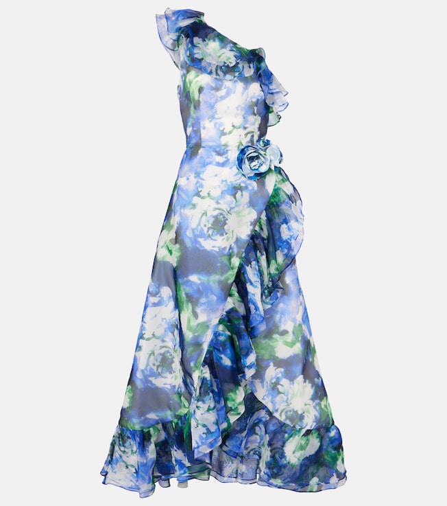Carmea floral silk organza maxi dress | Costarellos