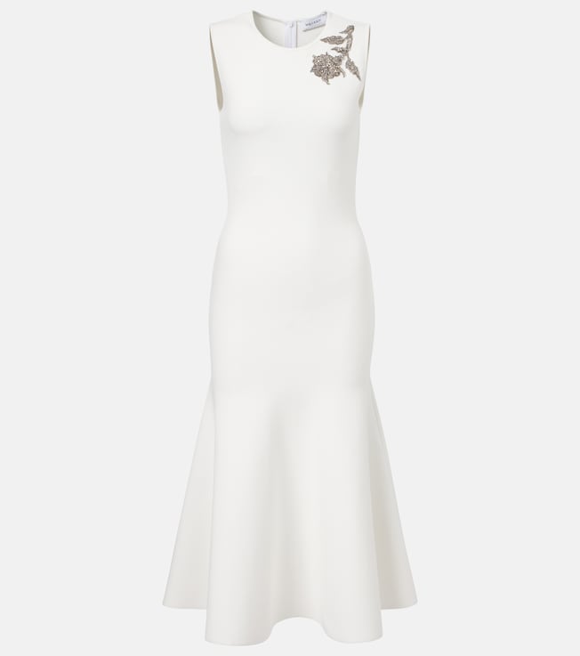 Crystal-embellished midi dress | McQueen