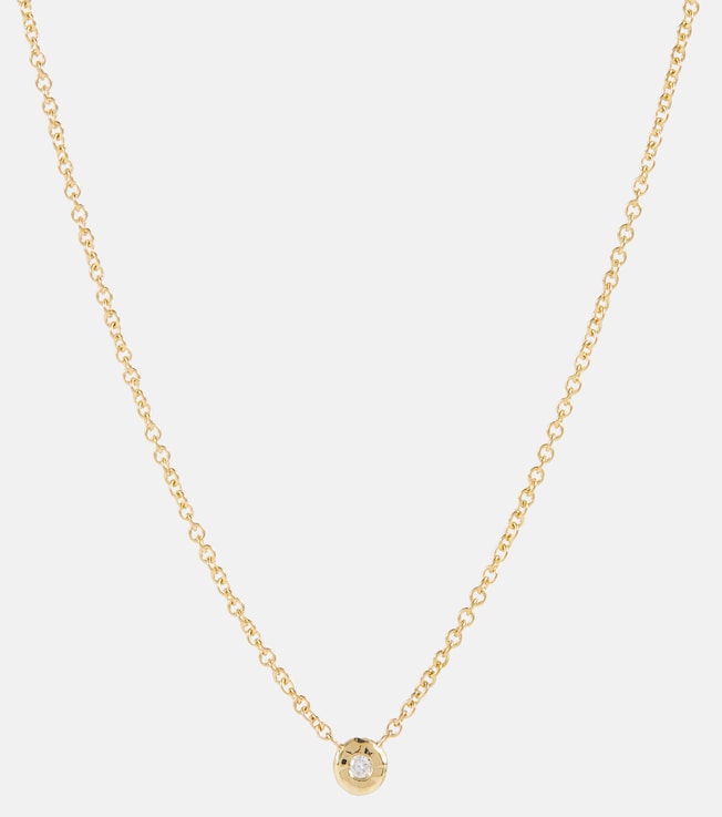 Nesting Gem 18kt gold necklace with diamond | Octavia Elizabeth