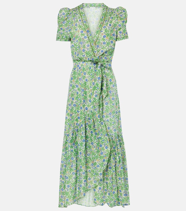 Baba printed cotton wrap dress | Poupette St Barth