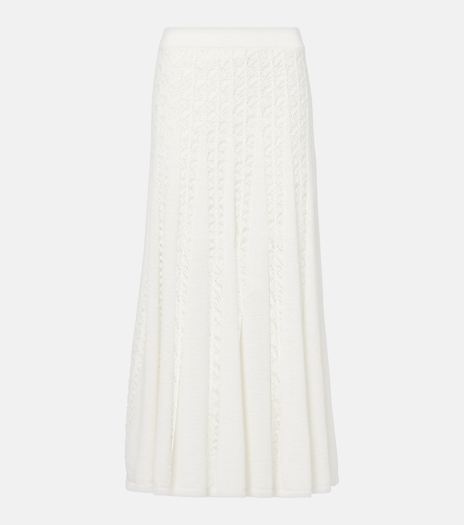 Wylie Flared Knit crochet cotton maxi skirt | Zimmermann