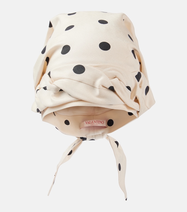 Polka-dot silk head wrap | Valentino