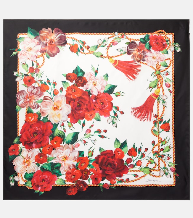 Floral silk twill scarf | Dolce&Gabbana