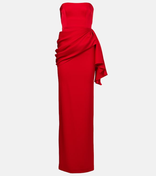 Draped crêpe satin gown | Alex Perry