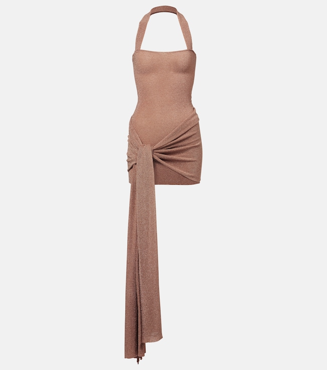 Draped lamé minidress | Aya Muse