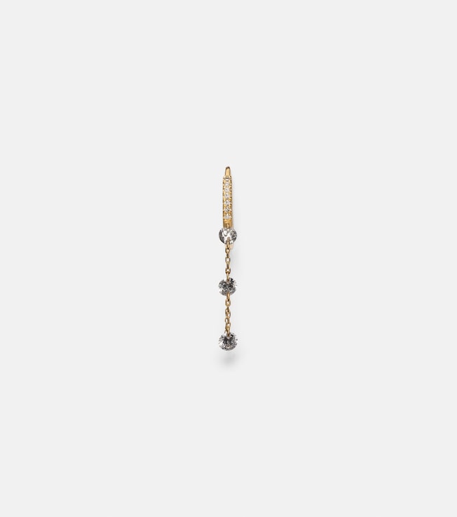 Danaé 18kt gold single earring with diamonds | Persée