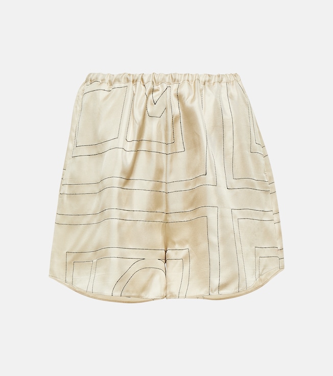 Logo silk shorts | Toteme