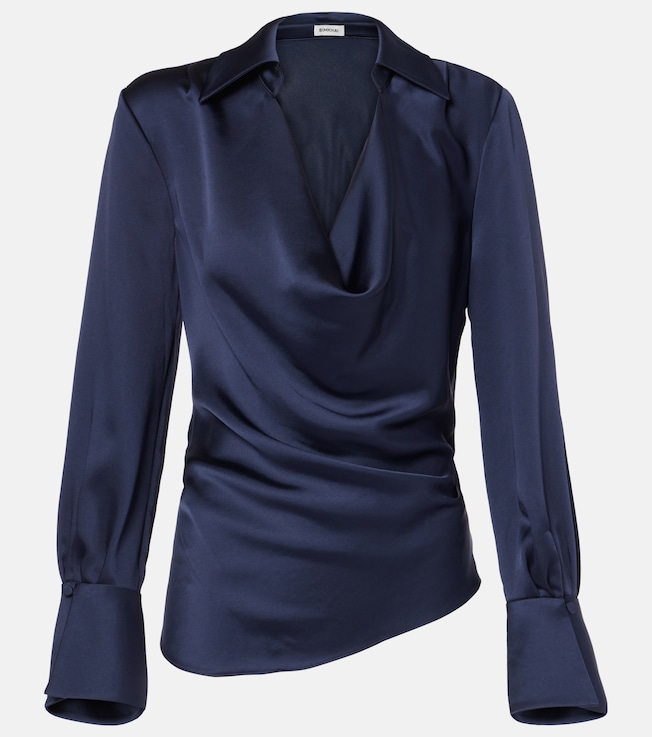Symone draped satin blouse | Simkhai