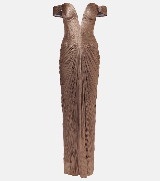  Tia draped off-shoulder corset gown | Maria Lucia Hohan