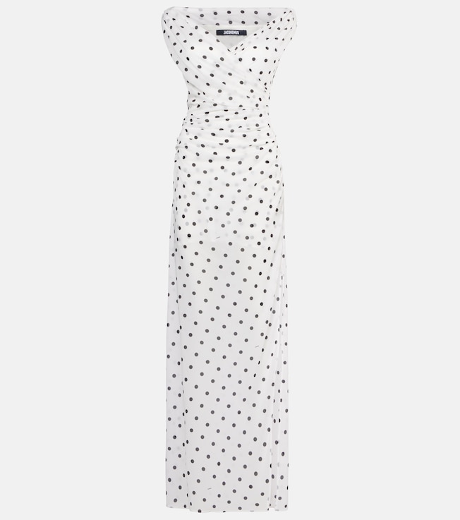 Rita draped polka-dot maxi dress | Jacquemus